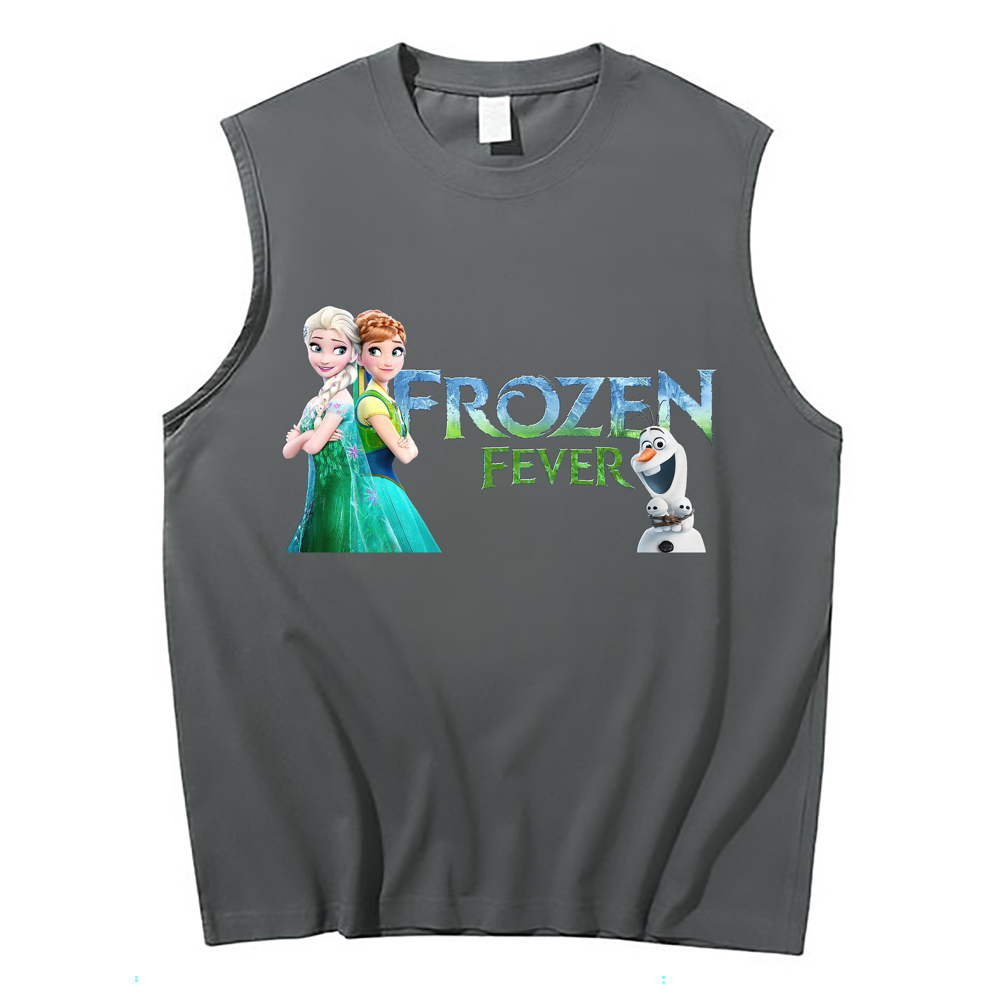 （画像用） アナと雪の女王 アンナ エルサ Frozen Anna Elsa コットン100％タンクトップ（フロントプリント）